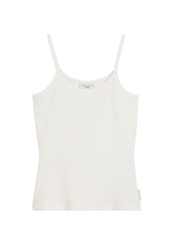 Marc O'Polo Denim Damen Trägertop mit Stretch-Anteil gerippt, Weiß (Silky White), XS von Marc O'Polo