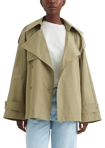 Marc O'Polo Denim Damen Übergangsjacke mit Reverskragen wasserabweisend, Grün (Dusky Green), S von Marc O'Polo