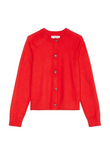 Marc O'Polo Denim Herren Cardigan Strickjacke mit Rundhalsausschnitt, Rot (Vermillion Red), XXS von Marc O'Polo