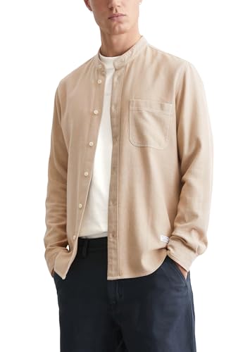 Marc OߴPolo Denim Herren Freizeithemd aus Bio-Baumwolle Regular Fit, Beige (Medium Brown Multi 02), M von Marc O'Polo