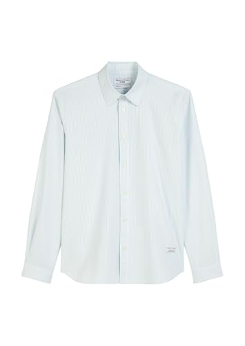Marc O'Polo Denim Herren Hemd aus Bio-Baumwolle Regular Fit, Blau (Light Blue Multi 01), L von Marc O'Polo