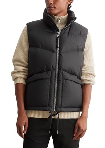 Marc O'Polo Denim Herren Steppweste mit Stehkragen wasserabweisend, Schwarz (Black), XXL von Marc O'Polo