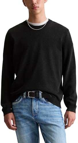 Marc OߴPolo Denim Herren Strickpullover aus Bio-Baumwolle mit Rundhalsausschnitt, Schwarz (Black), M von Marc O'Polo