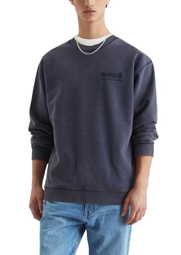 Marc O'Polo Denim Herren Sweatshirt aus Bio-Baumwolle Relaxed Fit, Blau (True Navy), XL von Marc O'Polo