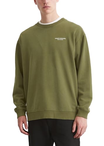 Marc O'Polo Denim Herren Sweatshirt aus Bio-Baumwolle Relaxed Fit, Grün (Capulet Olive), XL von Marc O'Polo