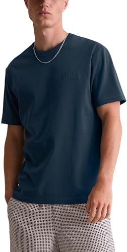 Marc O'Polo Denim Herren T-Shirt aus Bio-Baumwolle Relaxed Fit, Blau (Azurite), L von Marc O'Polo
