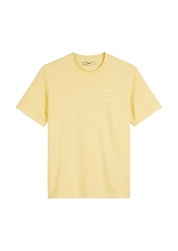 Marc O'Polo Denim Herren T-Shirt aus Bio-Baumwolle mit Rundhalsausschnitt, Gelb (Pale Yellow), L von Marc O'Polo