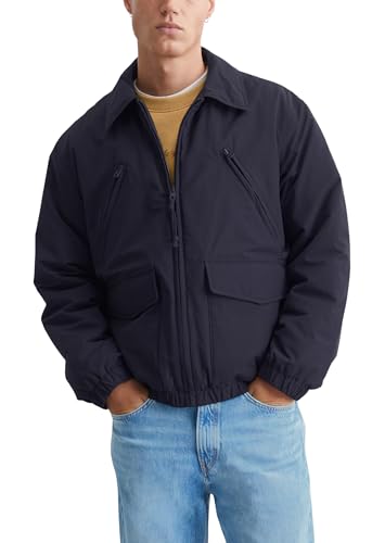 Marc O'Polo Denim Herren Übergangsjacke mit Umlegekragen wasserabweisend, Blau (True Navy), XXL von Marc O'Polo