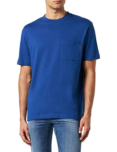 Marc O'Polo Denim Men's M62215451632 T-Shirt, Short Sleeve, Chest Pocket,Blau ( Kensington Blue), L von Marc O'Polo