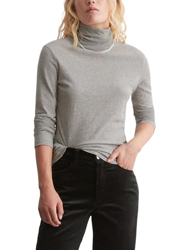 Marc OߴPolo Denim Damen Langarmshirt aus Bio-Baumwolle mit Rollkragen, Grau (Stone Melange), XS Marc OߴPolo Denim Damen Langarmshirt aus Bio-Baumwolle mit Rollkragen, Grau (Stone Melange), XS von Marc O'Polo