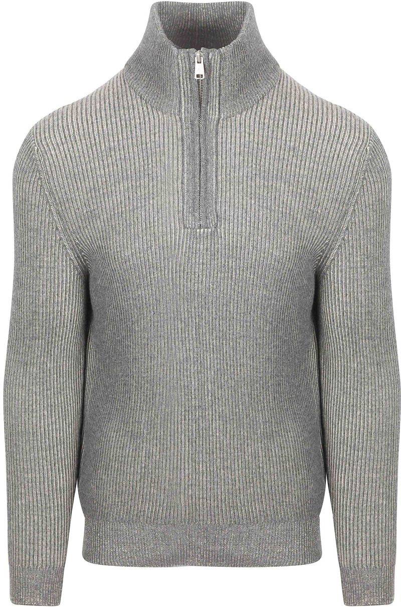 Marc O'Polo Halfzip Rib Grey - Größe XXL von Marc O'Polo