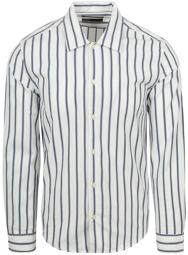 Marc O'Polo Hemd Streifen Blau  - Größe XXL von Marc O'Polo