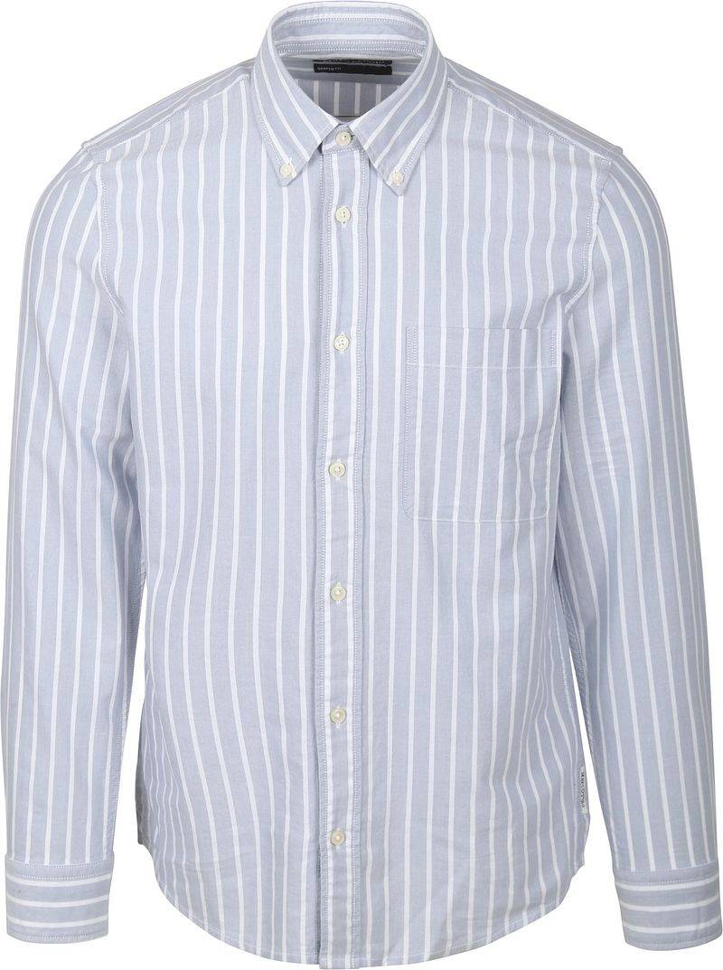 Marc O'Polo Hemd Streifen Hellblau - Größe XL von Marc O'Polo
