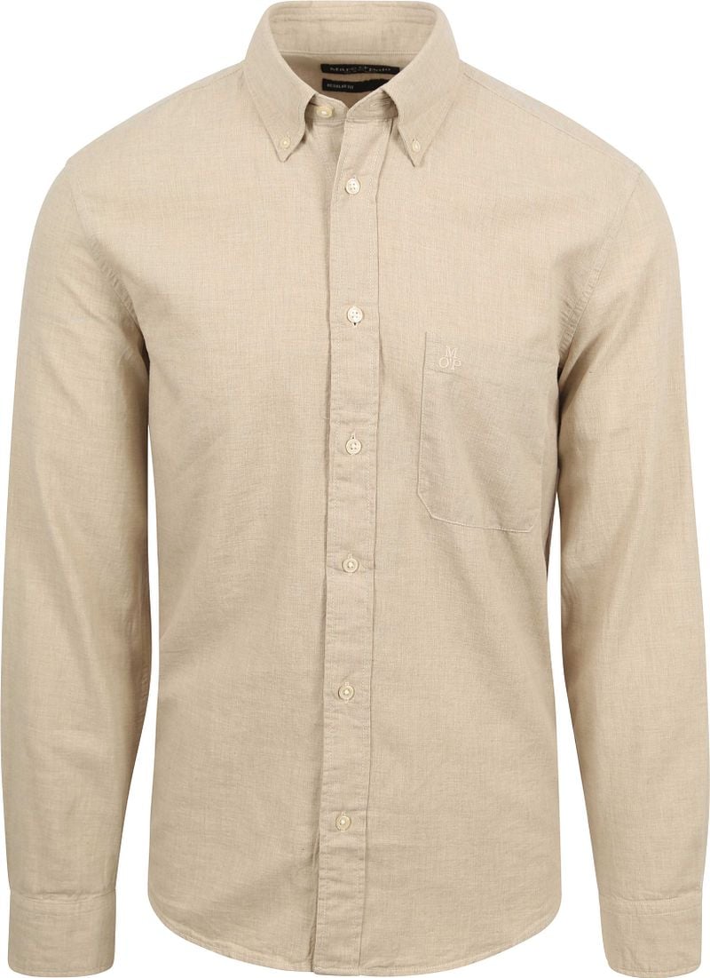 Marc O'Polo Hemd Twill Beige - Größe XXL von Marc O'Polo