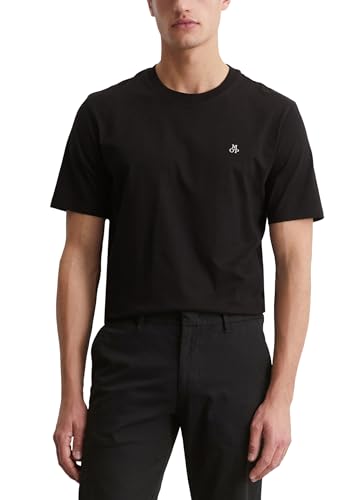 Marc O'Polo Herren 2-er Pack T-Shirts aus Bio-Baumwolle Basics, Mehrfarbig (2er Pack/Schwarz+Grün), XXL von Marc O'Polo