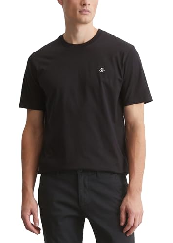 Marc O'Polo Herren 2-er Pack T-Shirts aus Bio-Baumwolle Basics, Mehrfarbig (2er Pack/Schwarz+Weiß), L von Marc O'Polo