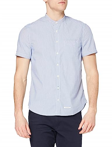 Marc O'Polo Herren 924737041132 Freizeithemd, Blau (Combo Q85), Large von Marc O'Polo