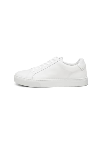 Marc OߴPolo Herren Sneaker flach aus Leder mit Wechselfußbett, Weiß (White), 41 von Marc O'Polo