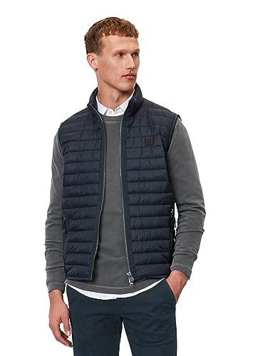 Marc O'Polo Herren Steppweste Übergangsjacke wasserabweisend, Blau (Dark Navy), XS von Marc O'Polo