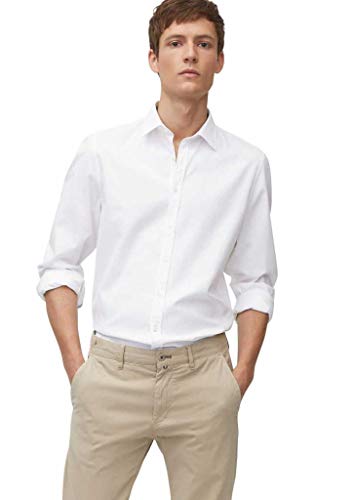 Marc O'Polo Herren B21150442112 Freizeithemd, Weiß (White 100), X-Small (Herstellergröße: XS) von Marc O'Polo