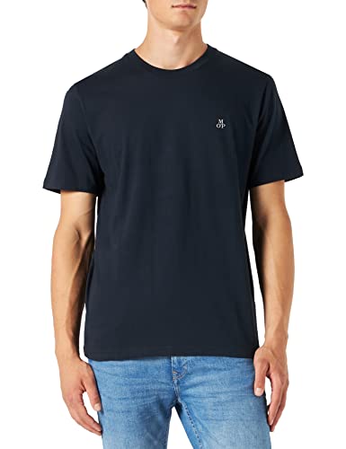Marc O'Polo Herren T-Shirt aus Bio-Baumwolle mit Rundhalsausschnitt, Blau, S Marc O'Polo Herren T-Shirt aus Bio-Baumwolle mit Rundhalsausschnitt, Blau, S von Marc O'Polo