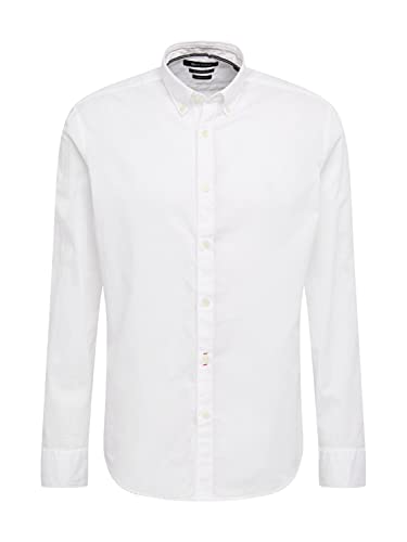 Marc O'Polo Herren B21766842156 Freizeithemd, Weiß (White 100), Large (Herstellergröße: L) von Marc O'Polo
