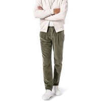 Marc O'Polo Herren Bundfaltenhose grün Cord von Marc O'Polo