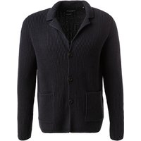 Marc O'Polo Herren Cardigan blau Wolle unifarben von Marc O'Polo