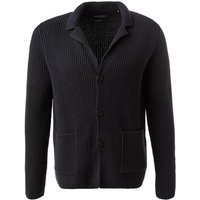 Marc O'Polo Herren Cardigan blau Wolle unifarben von Marc O'Polo