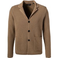 Marc O'Polo Herren Cardigan braun Wolle unifarben von Marc O'Polo