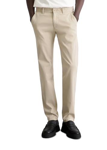 Marc O'Polo Herren Chinohose mit Stretch-Anteil Shaped Fit, Cremefarben (Gray Silk), W29/L30 von Marc O'Polo