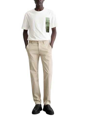 Marc O'Polo Herren Chinohose mit Stretch-Anteil Shaped Fit, Beige (Gray Silk), W33/L32 von Marc O'Polo