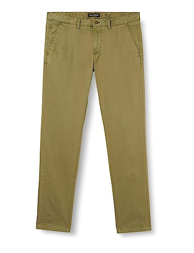 Marc O'Polo Herren Chinohose mit Stretch-Anteil Shaped Fit, Grün (Grün), W28/L32 von Marc O'Polo