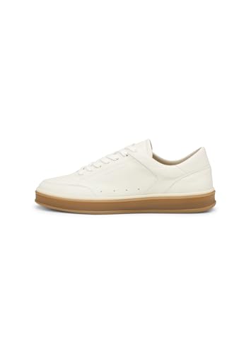 Marc OߴPolo Herren Sneaker flach aus Leder Low Top, Cremefarben (White Cotton), 46 von Marc O'Polo