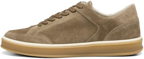 Marc OߴPolo Herren Sneaker flach aus Veloursleder mit Schnürsenkeln, Braun (Dark Taupe), 43 von Marc O'Polo