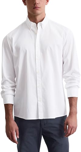 Marc O'Polo Herren Hemd aus Bio-Baumwolle Regular Fit, Weiß (White), XS von Marc O'Polo