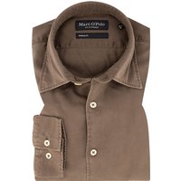 Marc O'Polo Herren Hemd braun Tencel von Marc O'Polo