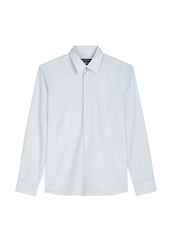 Marc O'Polo Herren Hemd mit Allover-Print Shaped Fit, Blau (Mulit/Starlight), M von Marc O'Polo