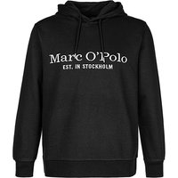 Marc O'Polo Herren Hoodie schwarz Baumwolle unifarben von Marc O'Polo