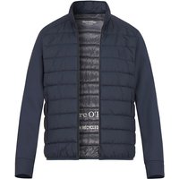 Marc O'Polo Herren Hybrid Jacke blau Mikrofaser unifarben von Marc O'Polo