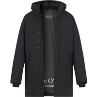 Marc O'Polo Herren Parka schwarz Mikrofaser unifarben von Marc O'Polo