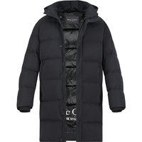Marc O'Polo Herren Daunenparka schwarz Mikrofaser unifarben von Marc O'Polo