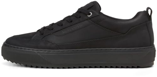 Marc OߴPolo Herren Sneaker flach aus Leder zum Schnüren, Schwarz (Black), 40 von Marc O'Polo