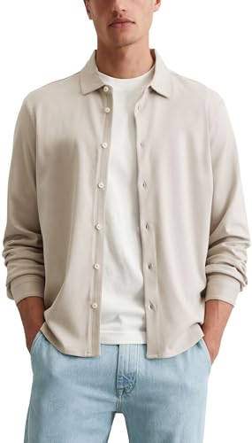 Marc O'Polo Herren Jerseyhemd mit Kentkragen Regular Fit, Grau (Dapple Gray), M von Marc O'Polo