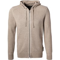 Marc O'Polo Herren Kapuzenjacke beige Baumwolle unifarben von Marc O'Polo