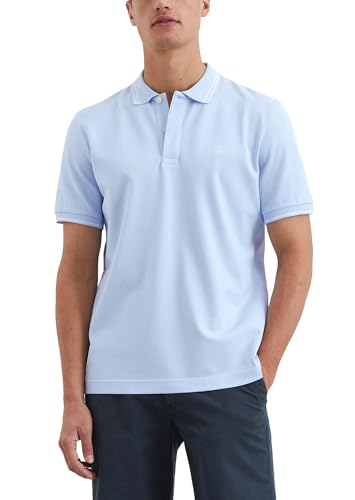 Marc O'Polo Herren Kurzarm-Poloshirt aus Bio-Baumwolle Regular Fit, Blau (Starlight), XL von Marc O'Polo