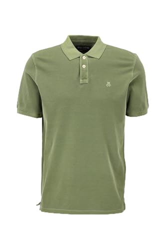 Marc O'Polo Herren Kurzarm-Poloshirt aus Bio-Baumwolle Regular Fit, Grün (Spring Fern), M von Marc O'Polo