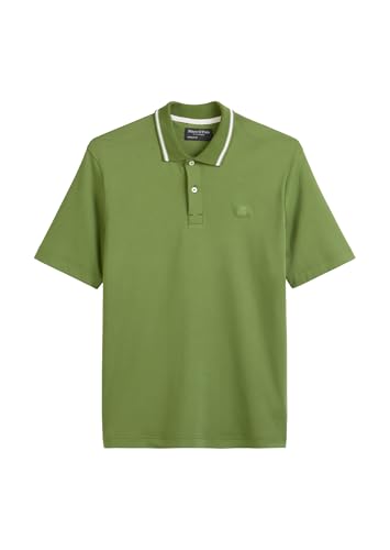 Marc O'Polo Herren Kurzarm-Poloshirt aus Bio-Baumwolle Regular Fit, Grün (Spring Fern), XL von Marc O'Polo