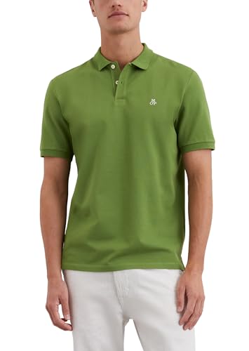 Marc O'Polo Herren Kurzarm-Poloshirt aus Bio-Baumwolle Regular Fit, Grün (Spring Fern), XS von Marc O'Polo