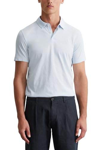 Marc O'Polo Herren Kurzarm-Poloshirt aus Bio-Baumwolle Shaped Fit, Blau (Starlight), XL von Marc O'Polo